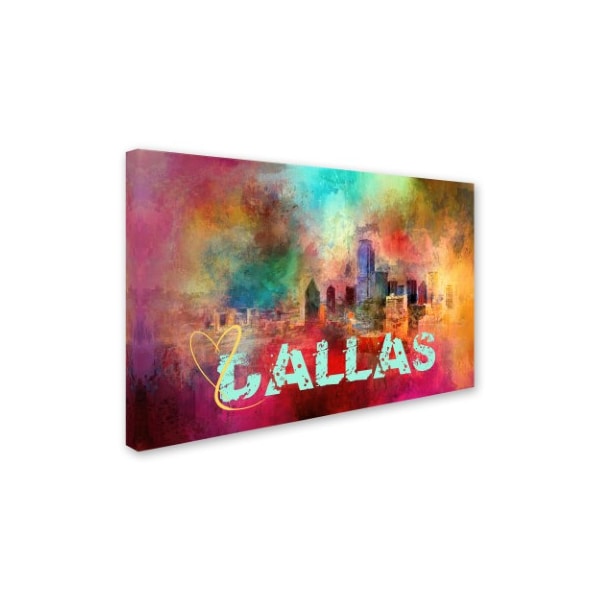 Jai Johnson 'Sending Love To Dallas' Canvas Art,16x24